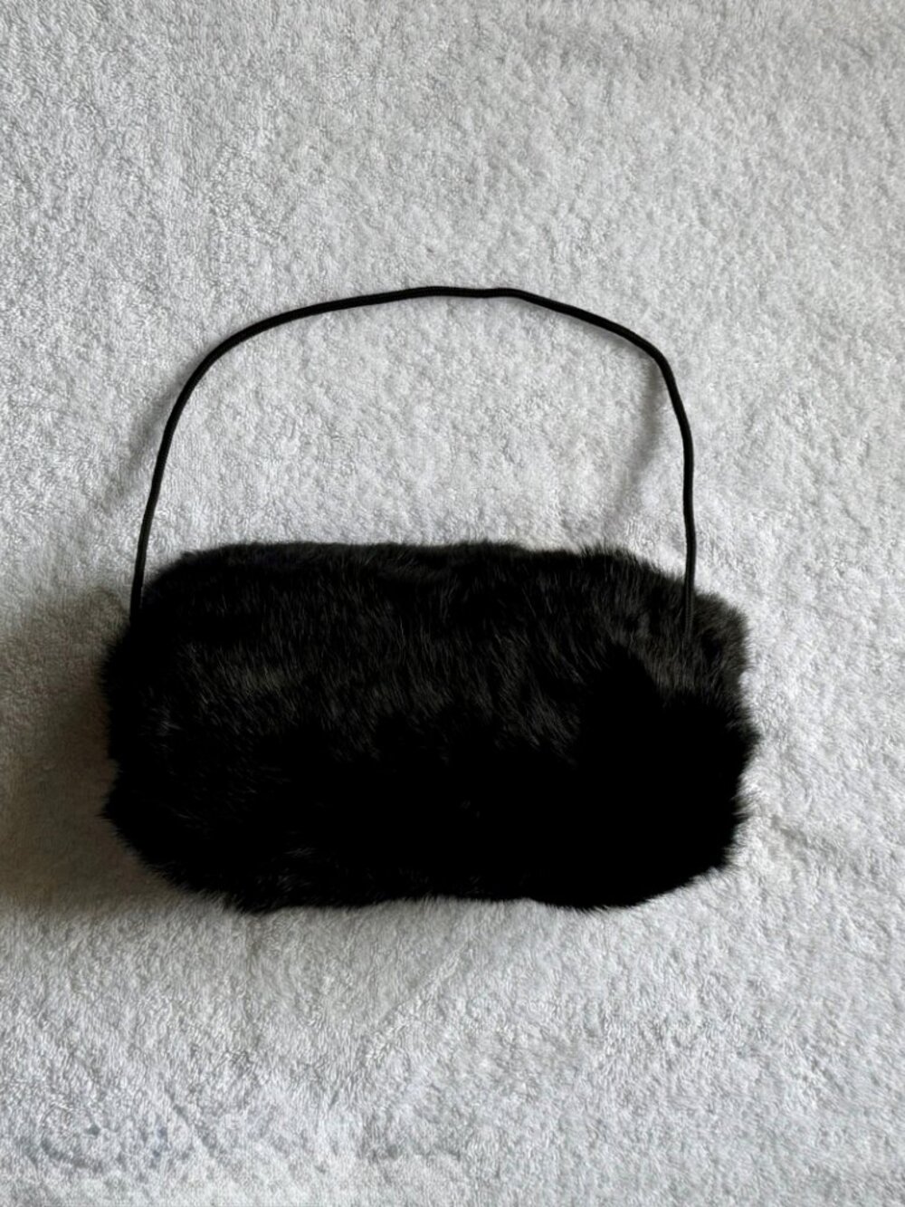Cejon Accessories Inc. Genuine Rabbit Fur Hand Muff - Black (NWT)